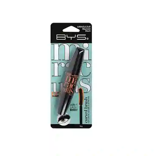Pestañina Bys Miraculous Lash Mascara Blackest Black 10g
