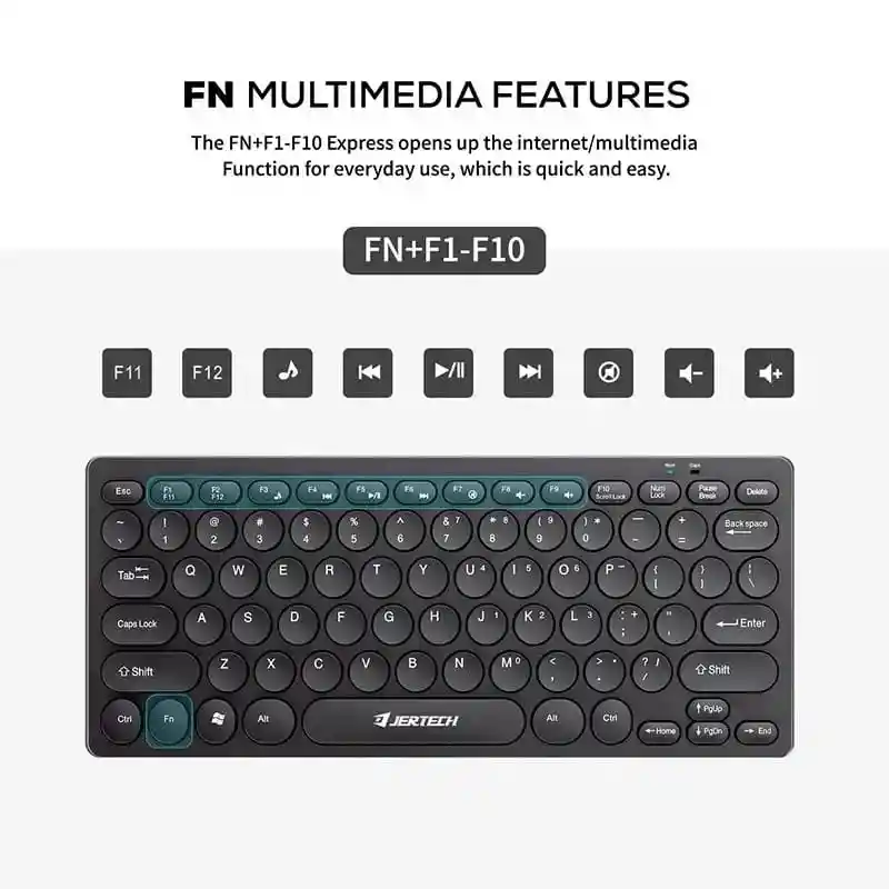 Teclado Alámbrico Slim Silencioso Ergonómico Jertech Dk500