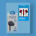 Audífono Stereo Speed Song Sg-165 Con Control De Volumen Negro / Rojo