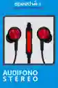 Audífono Stereo Speed Song Sg-165 Con Control De Volumen Negro / Rojo