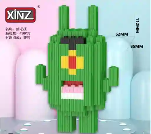 Figura Armable Coleccionable Planton Bob Esponja Tipo Lego 438 Piezas Aprox