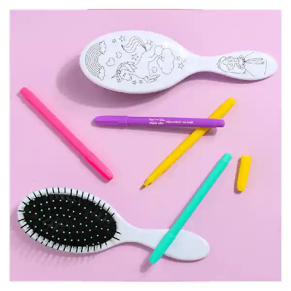 Cepillo Para Cabello Para Colorear Bys Mini Diy Colour In Brush Princess