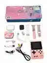 Combo Pony Smart Watch Inteligente Mas Audifonos Inalambricos Con Funda Y Cp Juegos Retro