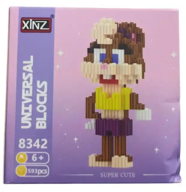 Figura Armable Coleccionable En Bloques Lola Looney Tunes Tipo Lego 593 Piezas Aprox