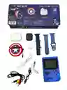 Combo Capitan American Smartwatch Inteligente Mas Audifonos Inalambricos Con Funda Y Cp Con Juegos Retro