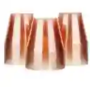 Vasos Oro Rosa 9 Onzas X 10 Unds Escarchado