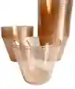 Vasos Oro Rosa 9 Onzas X 10 Unds Escarchado