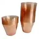 Vasos Oro Rosa 9 Onzas X 10 Unds Escarchado
