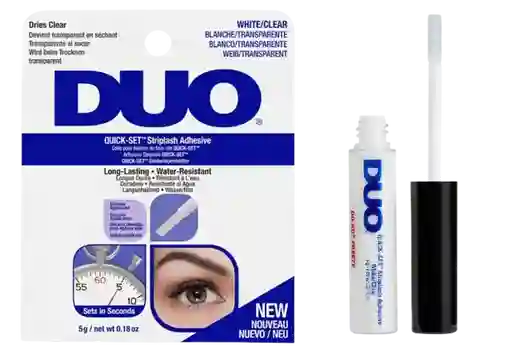 Pegante Pestañas Duo Transparente Aplicador En Silicona