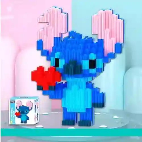 Figura Armable Coleccionable En Bloques Stitch Tipo Lego 683 Piezas Aprox