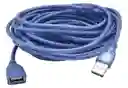 Cable Extensión Usb Azul Blindada De 5 Metros Macho Hembra