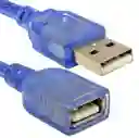 Cable Extensión Usb Azul Blindada De 5 Metros Macho Hembra