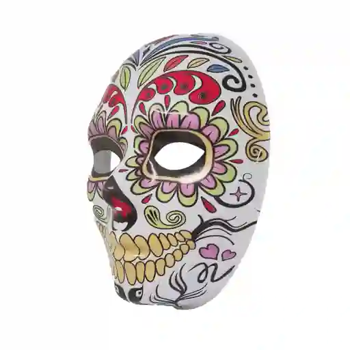 Mascara Halloween Calavera Floral