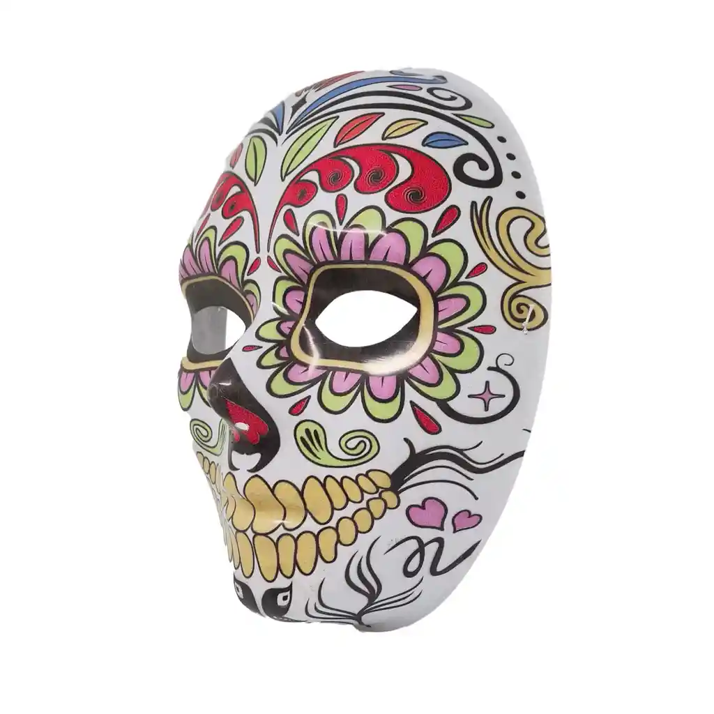 Mascara Halloween Calavera Floral