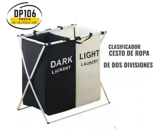 Clasificador De Ropa De Dos Divisiones Cesto/ Canasto