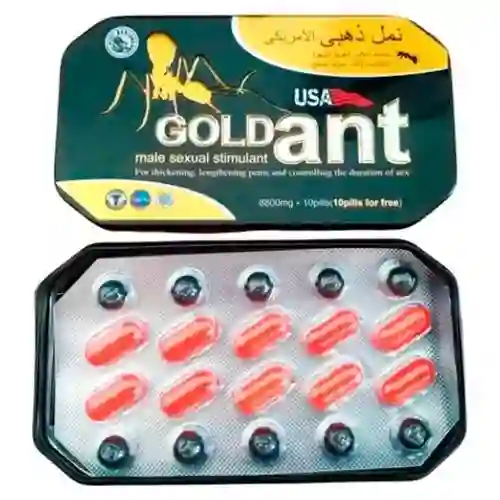 Potenciador X10 Pastilas Hormiga Gold Potenciador Masculino Retardante Y Potenciador Eyaculacion Viagra
