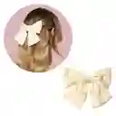 Moño Lazo Satín Para Cabello Pelo Con Hebilla