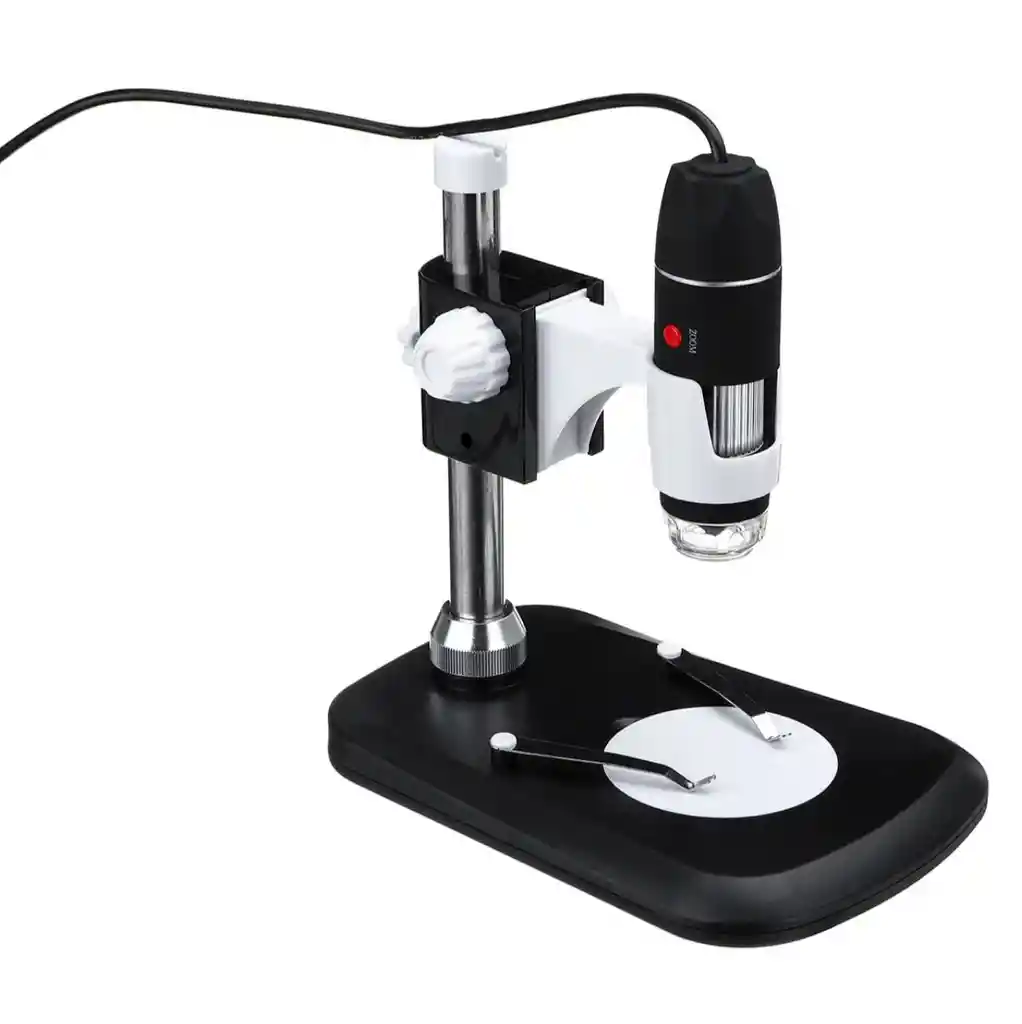 Microscopio 1600x Con Base Capilografo Usb Led
