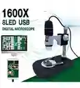 Microscopio 1600x Con Base Capilografo Usb Led