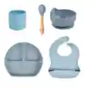 Kit Platos Bebe Niño Vajilla En Silicona Babero