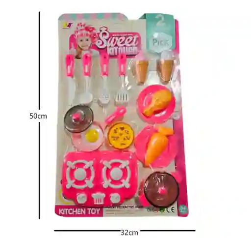 Set Juego De Cocina Blister Grande Juguete Para Niñas