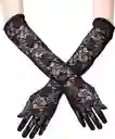 Guantes De Encaje X2 Negros