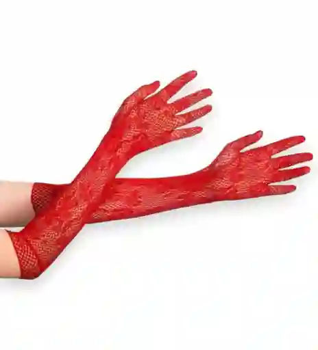 Guantes De Encaje X2 Rojo