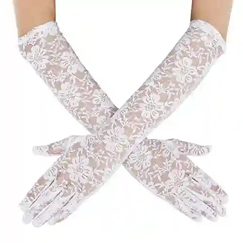 Guantes De Encaje X2 Para Disfraz