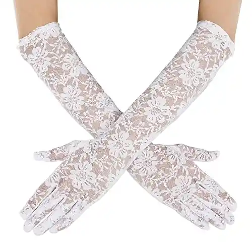 Guantes De Encaje X2 Para Disfraz
