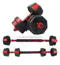 Set Kit Pesas Mancuernas 15kg Octagonales Ajustables Termoforradas