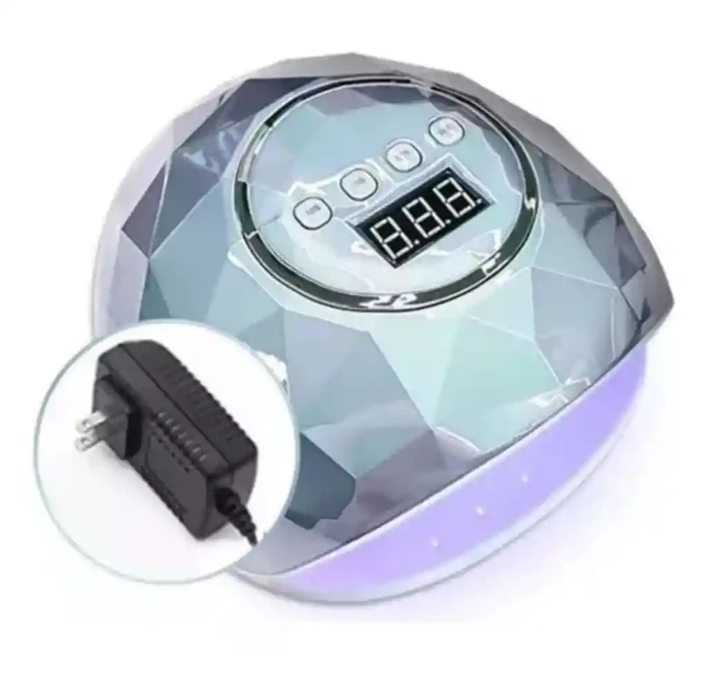 Lampara Uv Seca Uñas Temporizador 86w Diamantada 2 En 1