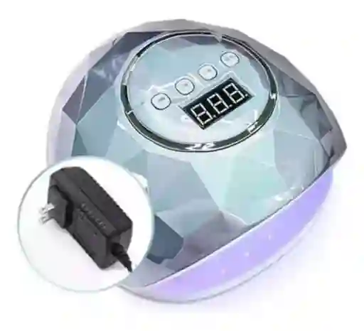 Lampara Uv Seca Uñas Temporizador 86w Diamantada 2 En 1