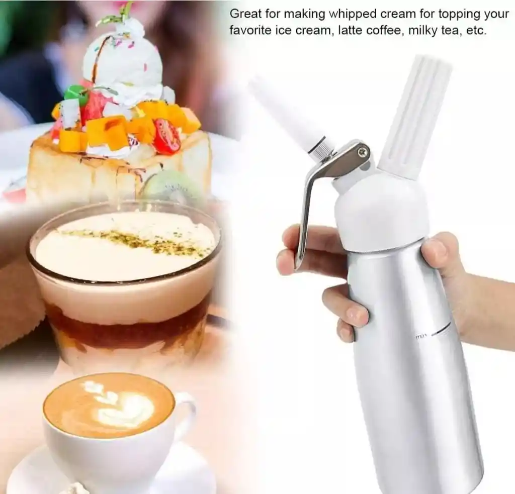 Dispensador Espumas Chantillera Crema Chantilly De 1 Litro