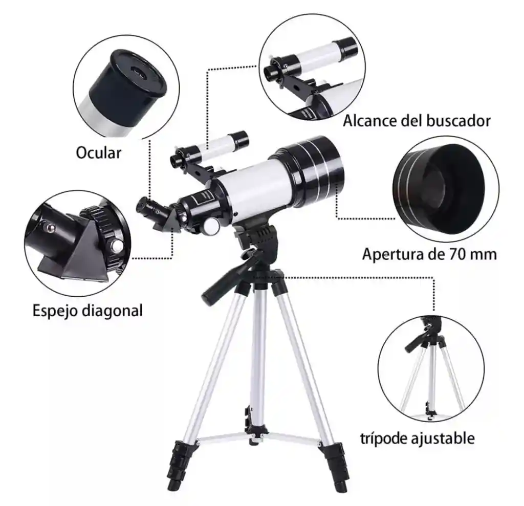 Telescopio Astronómico Monocular Con Tripode