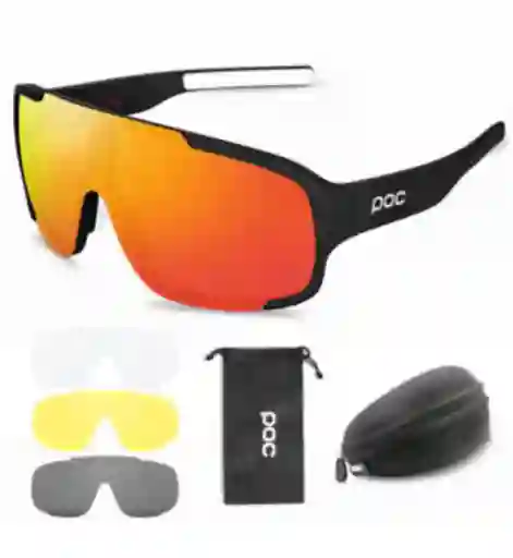 Gafas Ciclismo Hombre Y Mujer Poc + 4 Lentes Estuche