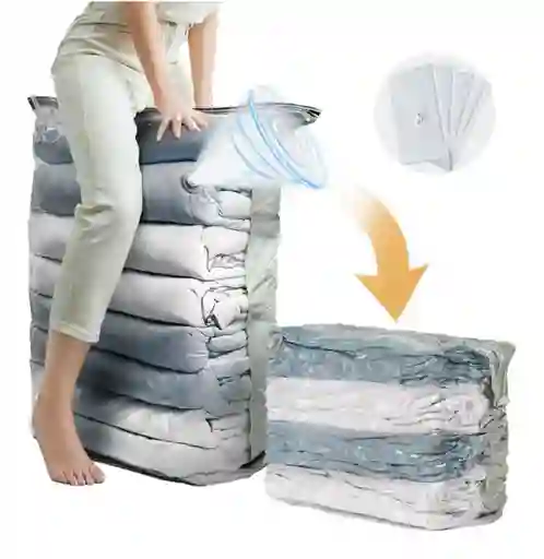 5 Bolsas Al Vacío 100x70 Cm Bomba Eléctrica Ahorra Espacio