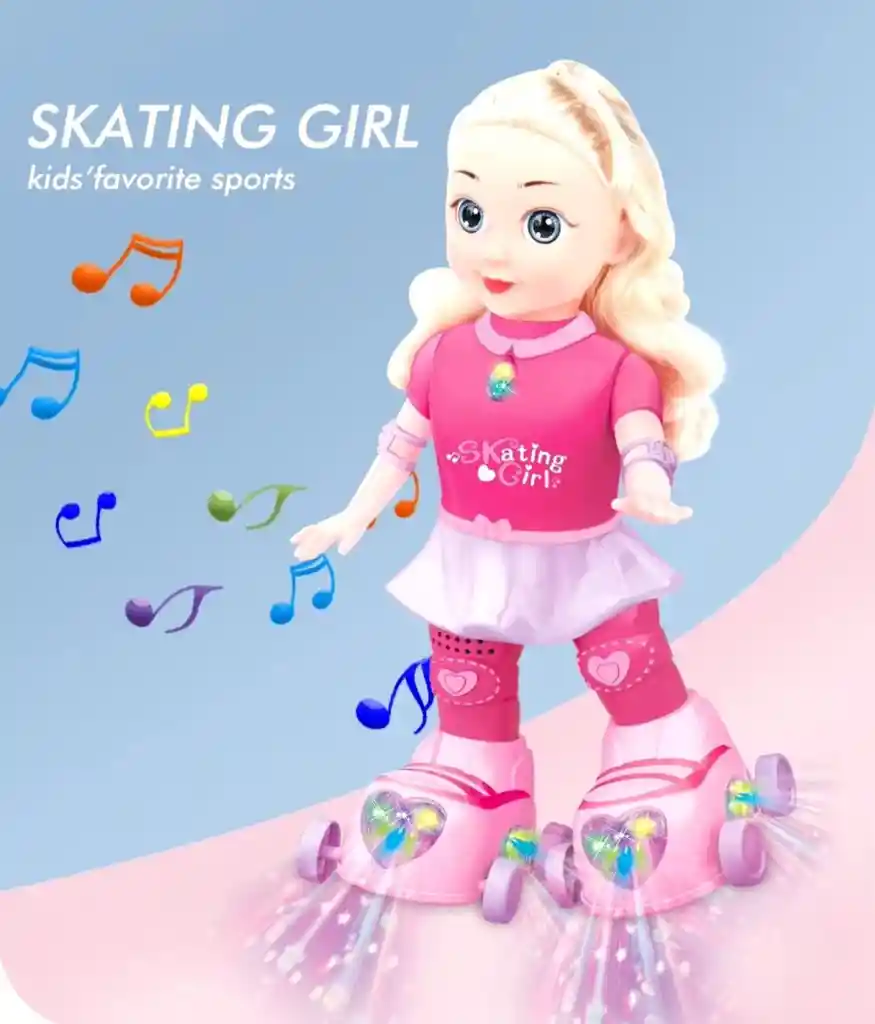 Muñeca Patinadora Luces Sonidos Juguete Niñas