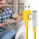 Cable De Carga Rapida Usb A Tipo C 90° De 120w Amarillo