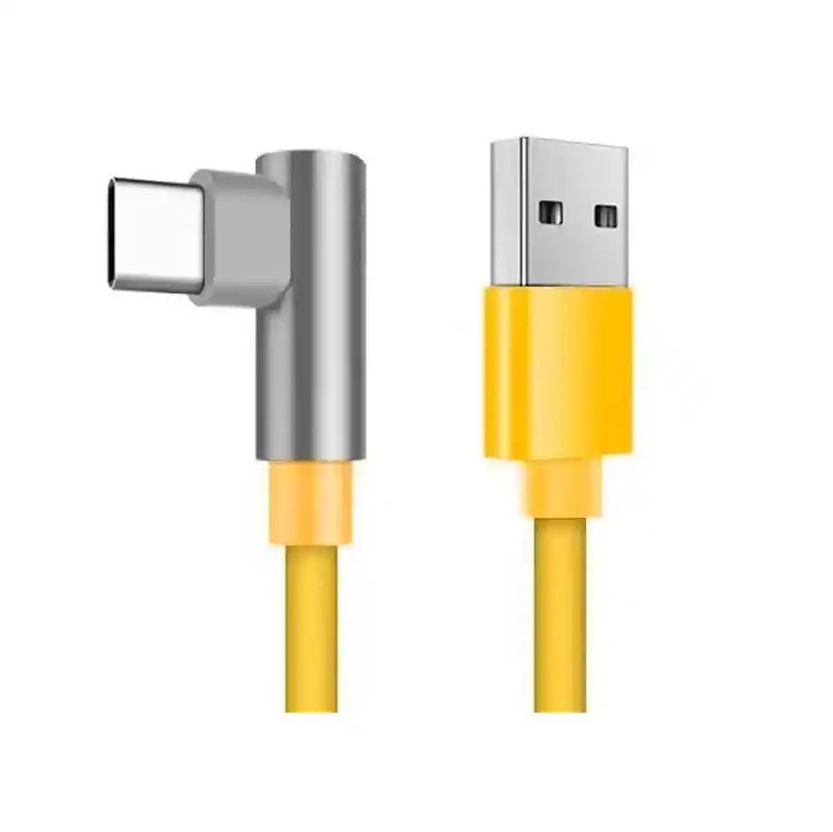 Cable De Carga Rapida Usb A Tipo C 90° De 120w Amarillo