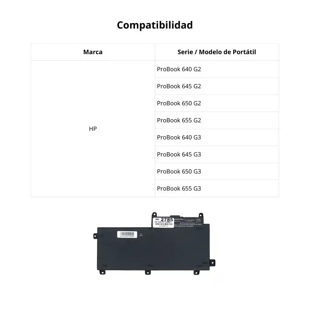 Batería Para Portátil Hp 640-g2 Ci03xl