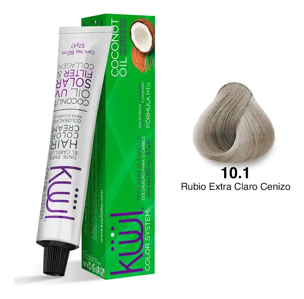 Tintes Kuul Anticobrizos 60 Ml -10.1 Rubio Extra Claro Cobrizo