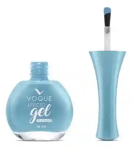 Esmalte Vogue En Gel Larga Duracion Color Azul Claro