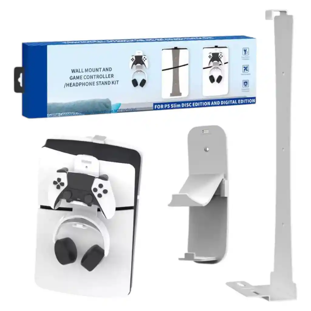 Soporte De Pared Premium Para Ps5 Slim Y Controles