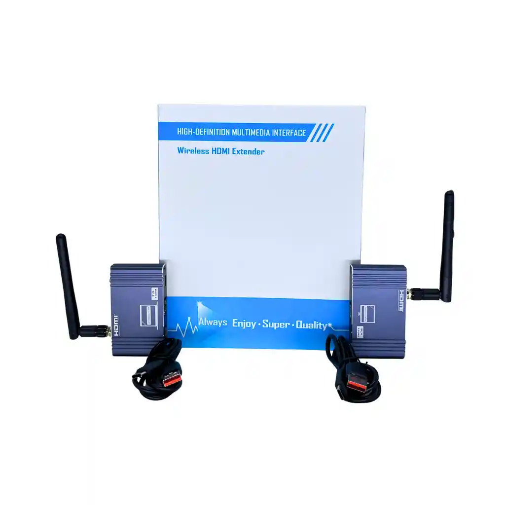 Extender Hdmi Wireless 100 Metros Con Antena Aluminio