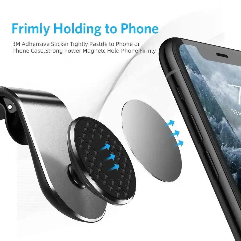 Soporte Magnético Universal Para Celular En La Rejilla De Ventilación Del Carro