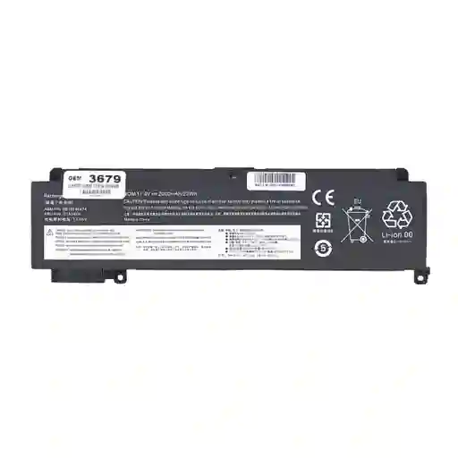 Batería Para Portátil Lenovo T460s Corta Negro