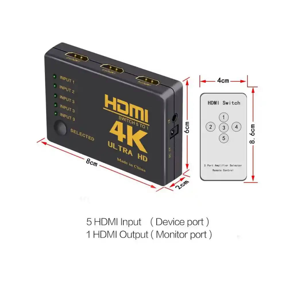 Switch 5*1 4k Hd Con Cable