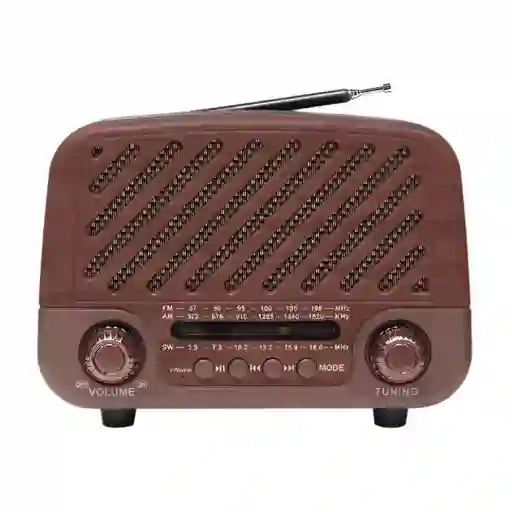 Radio Vintage Meier Md-1302bt – 3 Bandas + Bluetooth + Usb / Tf