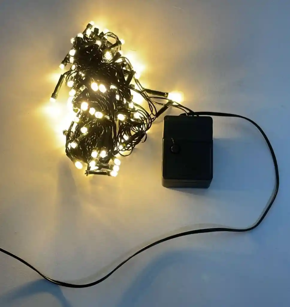 Luces De Navidad X 100 Bombillos Cable Verde Luz Calida 7 Metros Aproximadamente Luces Navideñas Luces Para Navidad Luces De Navidad Luz De Navidad Decoracion Navideña