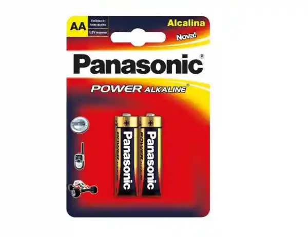 Par De Pila Panasonic Aa Alcalina